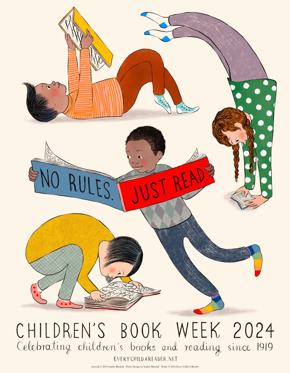 Celebrate In 2024 Every Child A Reader   CBW2024 Poster SophieBlackall IMG 1195x1536 